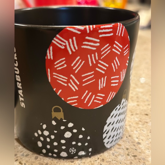 Starbucks Coffee Co. Christmas Ornament Black, Red, White 14 Oz. Cup Mug ~ 2016 - Picture 14 of 15